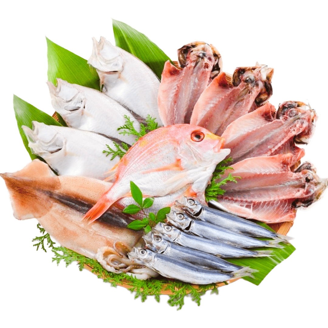 国近商店 干物セット 長門の海の幸お取り寄せ｜あじ・カレイ・連子鯛・うるめ丸干し・するめいか開き【冷凍便／贈答可】