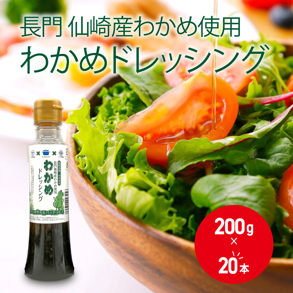 【やまぐちECエール便】わかめドレッシング20本セット 仙崎産わかめ使用 和風ドレッシング